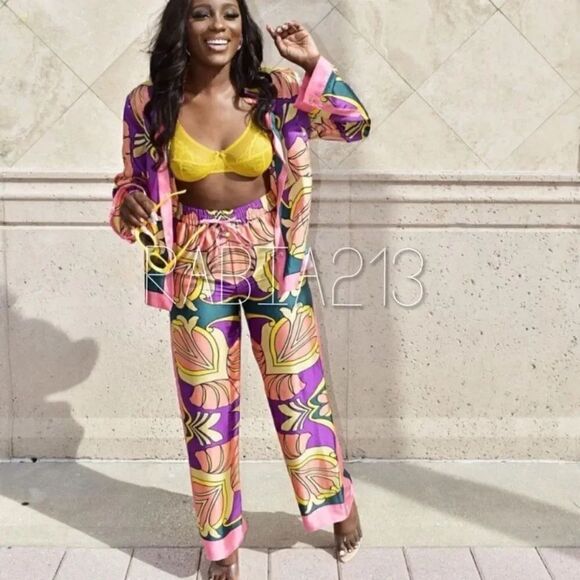 ZARA PRINTED PAJAMA-STYLE PANTS - Picture 11 of 16